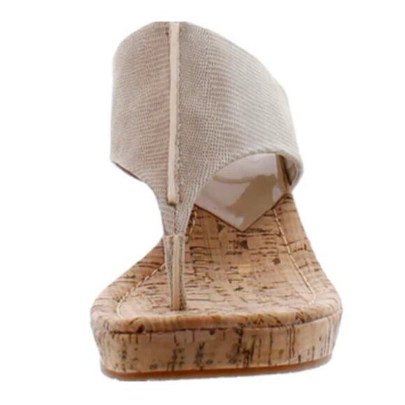 DONALD J. PLINER GIL Sand Metallic Wedge Shoes Size 11 - Picture 2 of 8